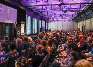 conference crowd