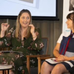 Pharmacist and federal MP Emma McBride MPS (left) with PSA NSW Branch President Chelsea Felkai MPS during a panel discussion.